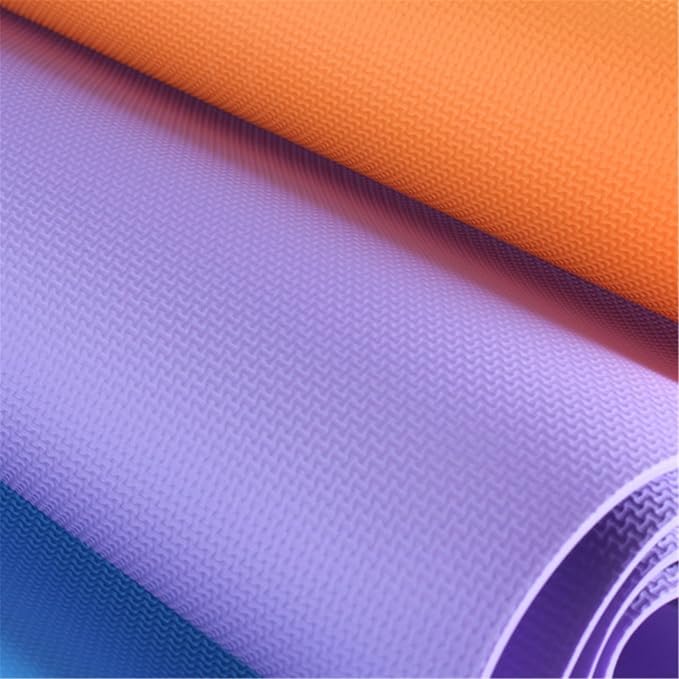 Yoga Mats for Men & Women, 1/5" High Density Anti-Tear Non Slip Extra Thick Exercise Mat with Carrying Strap,Pink Yoga Mat for Floor Home Gym Pilates Stretching Fitness