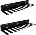 IRON AMERICAN USA Omega Beast Gym Storage Rack 9 OR 11 Hook Heavy-Duty Gym Wall Organizer Gym Caddy Hanger - Gym Accessory Storage - Resistance Bands, Jump Ropes, Barbells, Lifting Belts, Cable Attachments - 2pk