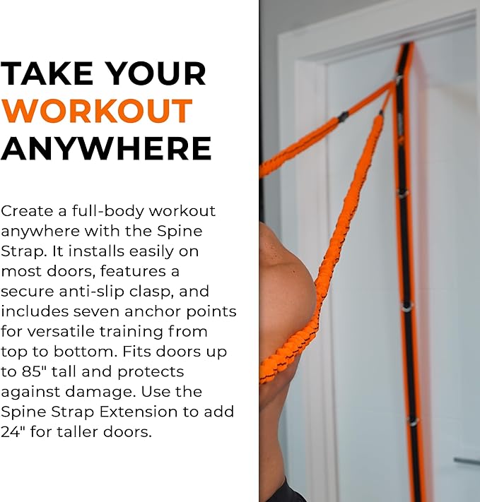 Stroops Spine Strap Door Anchor for Slastix Resistance Bands | Provides Multiple Anchor Points for Strength Training and Versatile Home Workouts