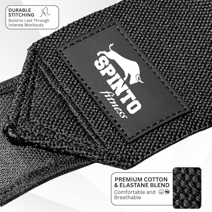 18" Wrist Wraps for Weightlifting USPA-Approved Wrist Support with Thumb Loop Heavy Duty Wrist Braces for Powerlifting, Gym, Cross Training & Strength Training for Men & Women