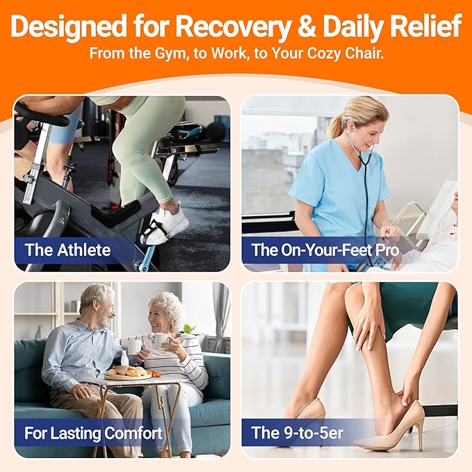 Foot Renew Triple Method Massager - Cordless Heated Foot Massager with 5 Heat & 3 Vibration for Pain Relief & Relaxation, Portable for Home, Office, Travel - Ideal Gift