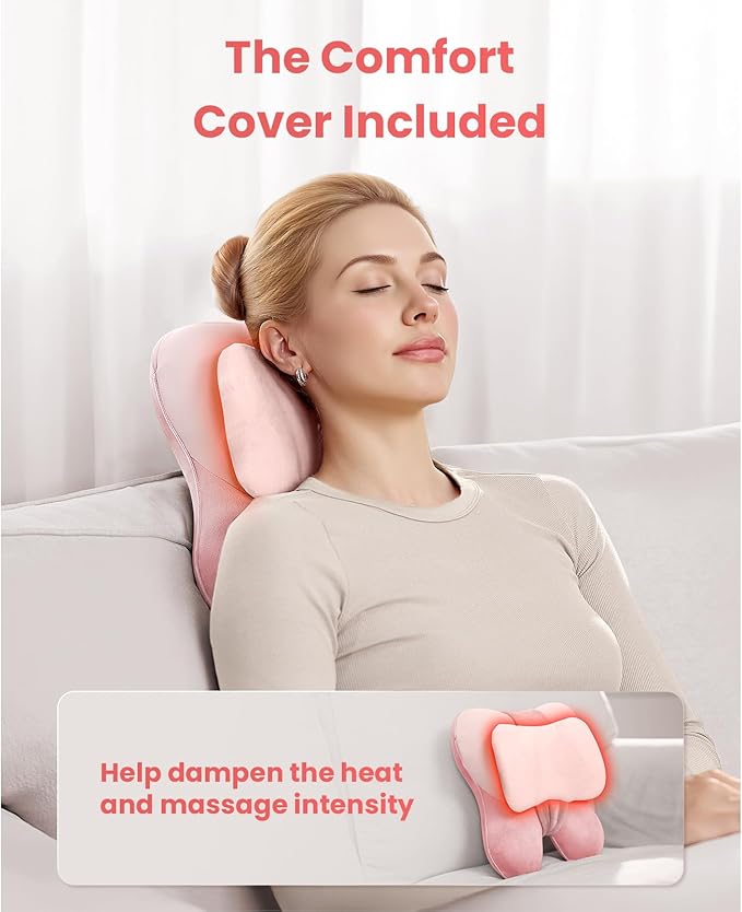 BOB AND BRAD Back Massager with Heat FSA Eligible, EZBack Corded Back Massager for Pain Relief Deep Tissue, Shiatsu Back Massage Pillow, Soothing Muscle Tension Upper & Lower Back Relief