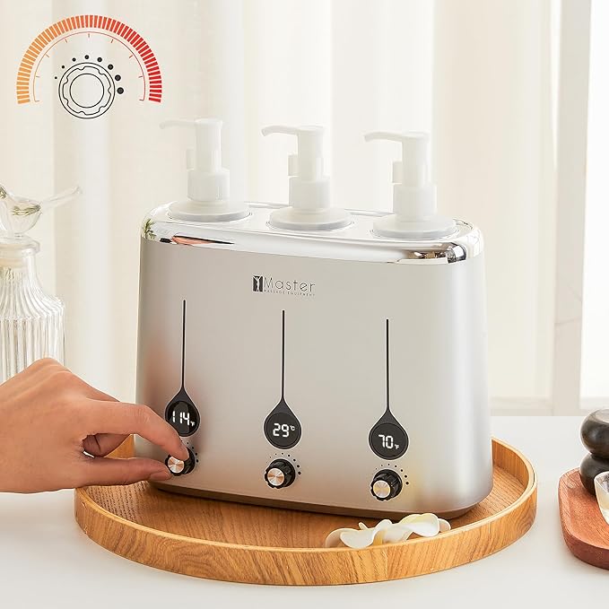 Master Massage Gen-II 3-bottles Oil Warmer for Massage Therapy & Personal Use