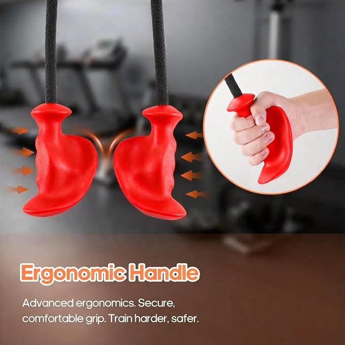 Tricep Rope Pull Down Attachment with Ergonomic Handles,Triceps Rope for Cable Machine Pulley System,Home Gym Accessories