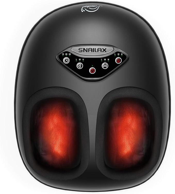 Snailax Foot Massager with Heat, FSA Eligible [2026] Upgraded Shiatsu Feet Massager Machine for Plantar Fasciitis Neuropathy, Rolling Compression HSA Foot Massage, Fits Size up to 15“, Gifts for Men