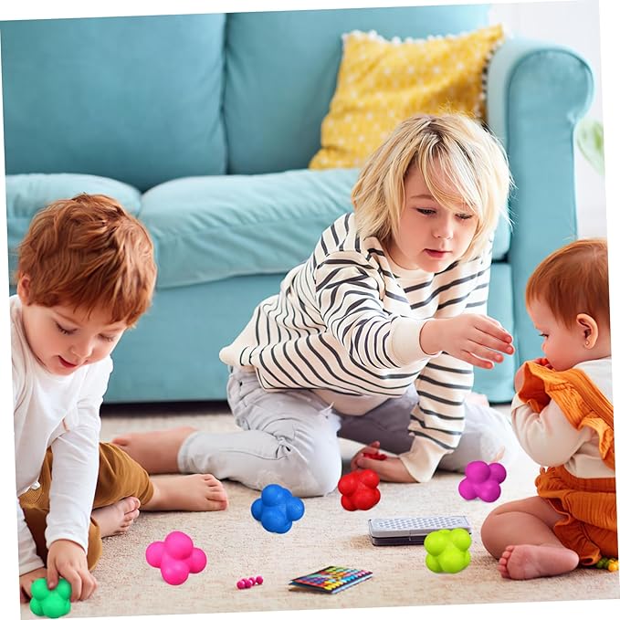 6pcs Hexagonal Reaction Balls Agility Training Equipment for Soccer Basketball and Volleyball Enhance Reaction Coordination Materials