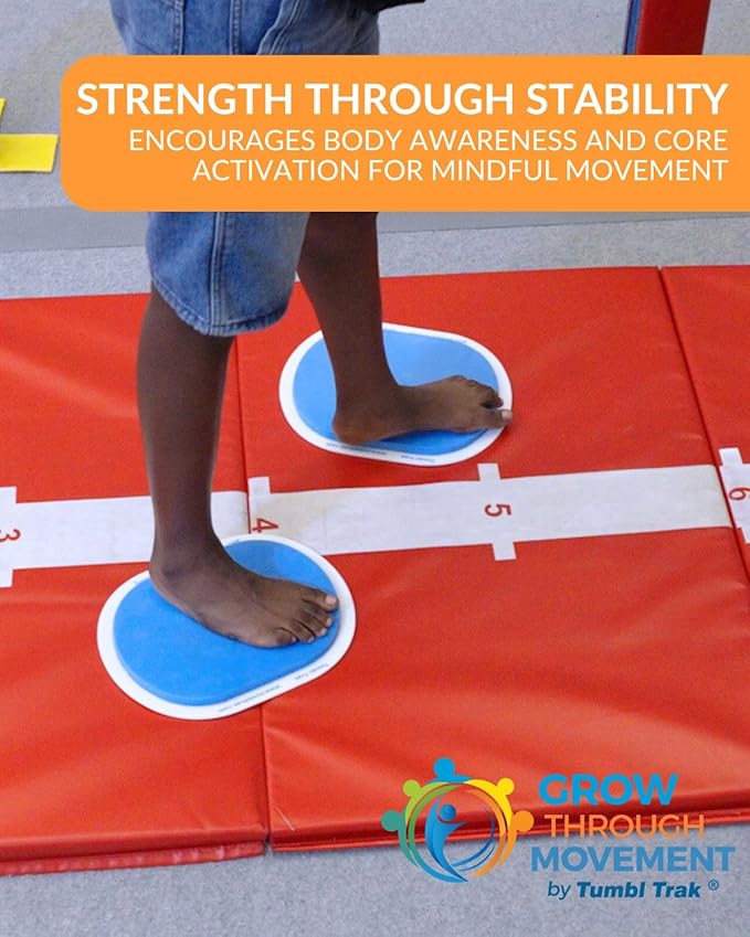 Therapeutic Exercise Sliders for Kids | Core Strength Gliding Discs for Physical & Occupational Therapy, Fun Home Exercise, Gross Motor Skills | Works on Carpet & Hardwood Floors