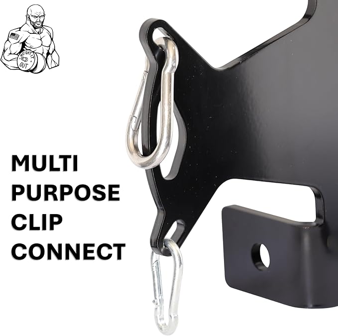 Weight It Out J-Cup Hook Attachment Barbell Holder/Squat Rack 5/8" Holes Accessories Solid Steel USA Made Pairs