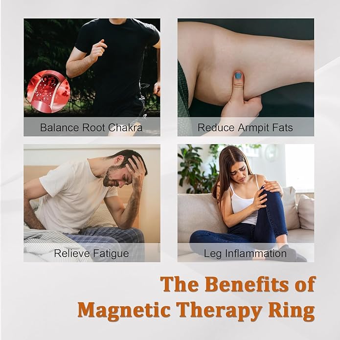 Genuine Magnetic Hematite Rings, 3 per Order, Black Hematite Ring, Magnetic Ring for Men and Women, for Anxiety Balancing Root Chakra, Absorbing Negative Energies