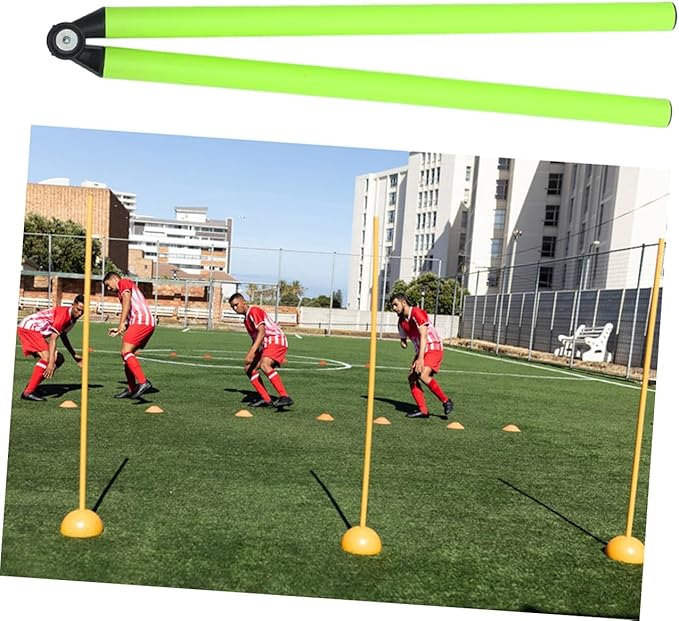SUPVOX 3Pcs Football Training Sign Poles Agility Hurdles for Soccer Basketball Flexible Training Tools for Use Enhance Speed Agility Skills