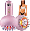 Lymphatic Drainage Massager & Anti Cellulite Massage Tool, Helps Reduce Stretch Marks & Cellulite, for Legs, Arms & Belly, Body Sculpting Machine with Microcurrent, Light, Heat & Vibration (Rose Gold)