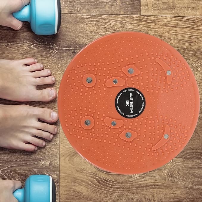 Yardwe Body Twisting Disc Fitness Twisting Plate for Women, Small Indoor Waist Slimming Twists Board with Body Massage Function, 1pcs Orange Waist Exercise Equipment
