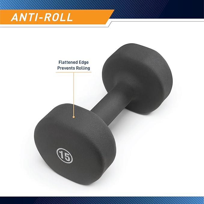 Marcy Colored Neoprene Dumbbell Hand Weights, Exercise Free Weights for Home Gym - Sold in Singles