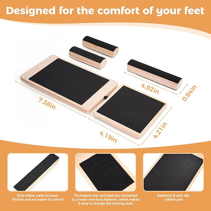 Ankle Balance Board Strengthener Single Foot Posture Corrector for Physical Therapy and Relieve Daily Foot Discomfort,Portable and Adjustable Feet Exerciser for Adults