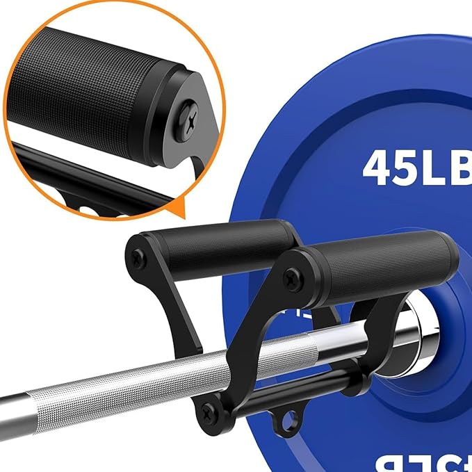 Barbell Handle Attachment, Adjustable Barbell Squat Multi-Grip Handle, Workout Equipment Attachment for Men Women Adults Strength Training Exercises Home Gym Apartment Players Athletes