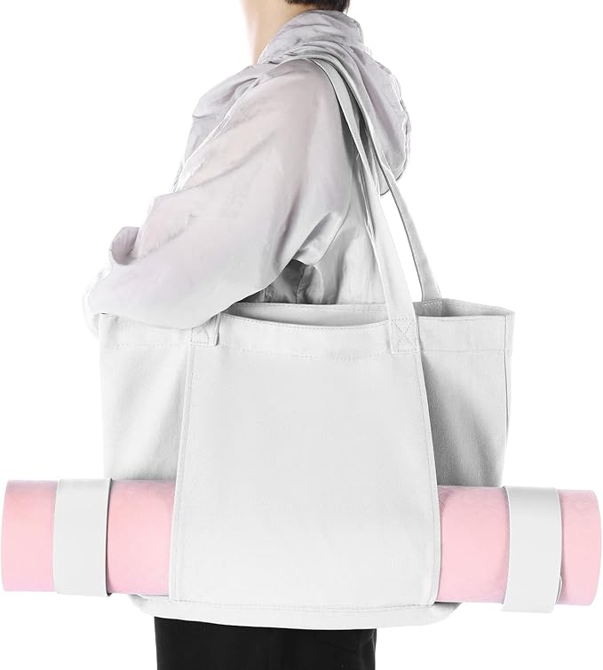 Yoga Bag Set for Women Including Yoga Mat Tote Bag, Booty Resistance Bands, Non Slip Sports Socks Silicone Ties for Pilates Travel Workout Office Home Gym