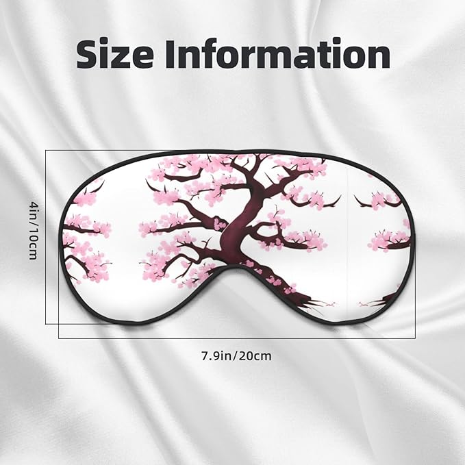 Cherry Blossoms Tree Head-Mounted Double-Sided Light-Blocking Sleeping Eye mask to Protect Eyes and Relieve Eye Fatigue