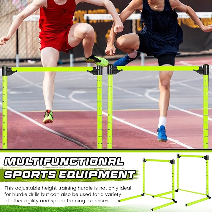 Hurdles Training Equipment Adjustable Height Agility Speed Jumping Equipment for Soccer Basketball Football Detachable 2Pcs