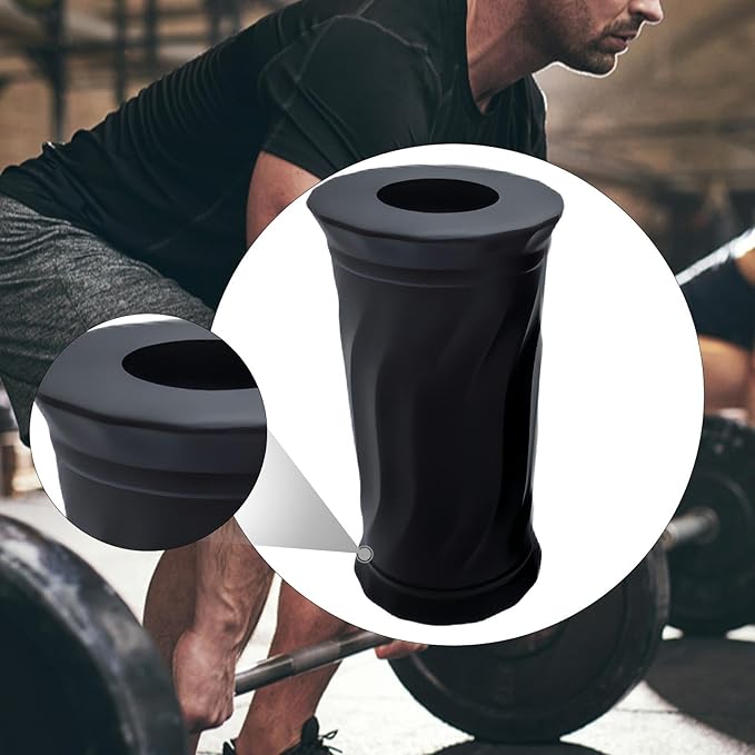 Colaxi Bar Grip Silicone Gear Easy to Use Attachments Wave Pattern Design Strength Training Equipment Barbell Grip Dumbell Handle