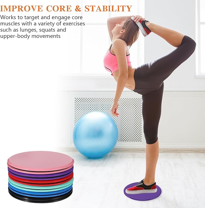 24 Pcs Core Sliders Bulk Exercise Glider Discs Gifts for Group Training Classes Fitness Slider Workout Dual Sided AB Pads for Gym, Home, Yoga, Pilates, Strengthen Abdomen, Burn Fat, Improve Balance