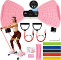 Waist Twister Machine Exercise with Digital Counter for Men and Women - Adjustable ab Twister Board for Stomach Workout - 300LB Capacity, 20dB Ultra-Quiet Noiseless Board with Extra Accessories