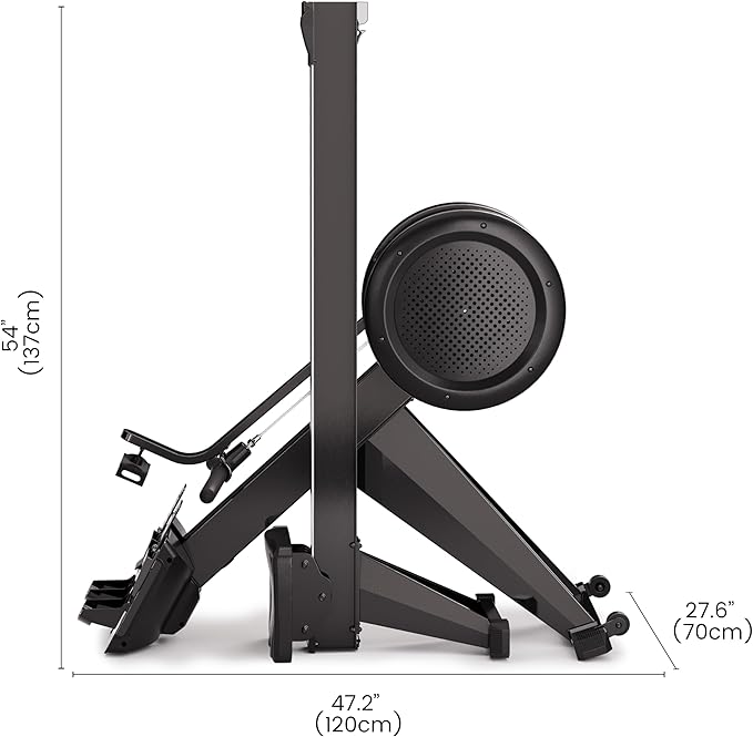 YOSUDA R2 Rowing Machine for Home, Professional Adjustable Air Resistance Rower Machines with Self-Powered Monitor, 53.7'' Row Rail, Ergonomic Comfort Seat, Easy Storage