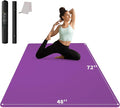 CAMBIVO Large Yoga Mat (6'x 4'), Extra Wide Workout Mat for Men and Women, 0.24''/0.32''/0.4''/0.48'' Thick Exercise Fitness TPE Mat for Home Gym, Yoga, Pilates, Workout (Barefoot Exercise)