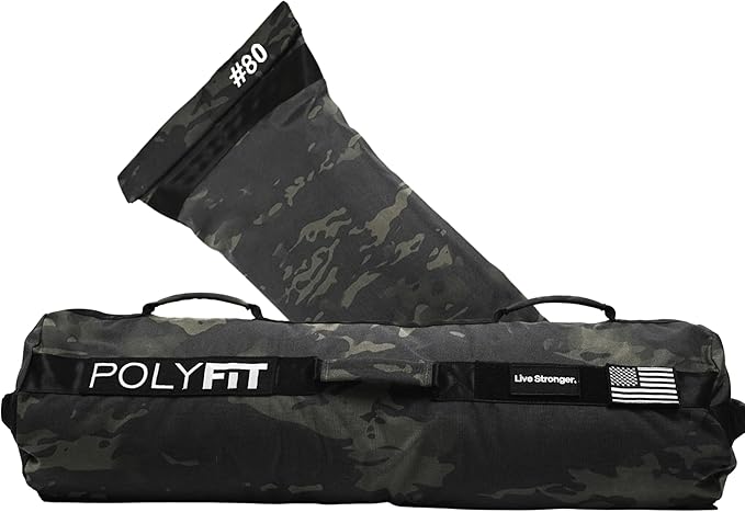 Polyfit Sandbag Pro - Workout Sandbag with Triple Closure Filler Bag and Reinforced Nylon Webbing - Sand Not Included - Multiple Colors & Sizes