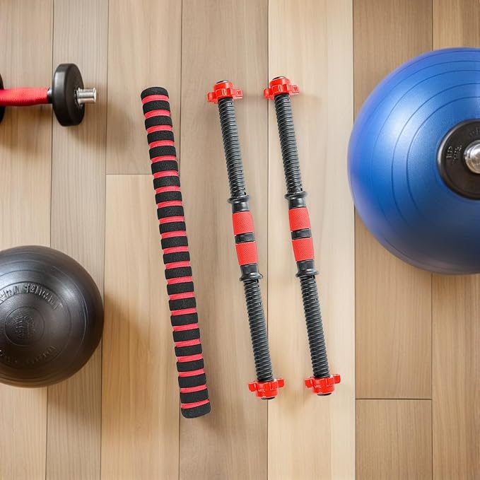 Alasum Dumbbell Bar with Connector Rod Set 40cm Fitness Barbell Rod and Nut Attachments General Strength Training Equipment for Home Gym and Weightlifting
