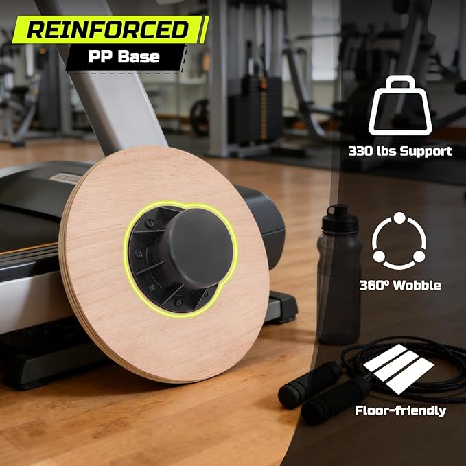 Wobble Aerobic Step Platform Balance Board with Non-skid Tpr Bump Surface, 360 Rotation for Stability Training, Versatile Home Gym Exercise Workout Step Aerobics Platform