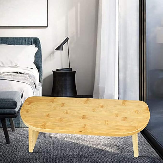 Portable Bamboo Ergonomic Folding Meditation Bench, Perfect Kneeling Stool Ergonomic Bamboo Yoga Bench for Extended Practice - Includes Carrying Bag