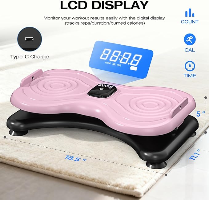 Silent Waist Twist Machine, Anti-Slip Twister Exercise Board with Stable Base, Waist Twisting Disc for Safe Ab Workout and Foot Massage at Home or Gym