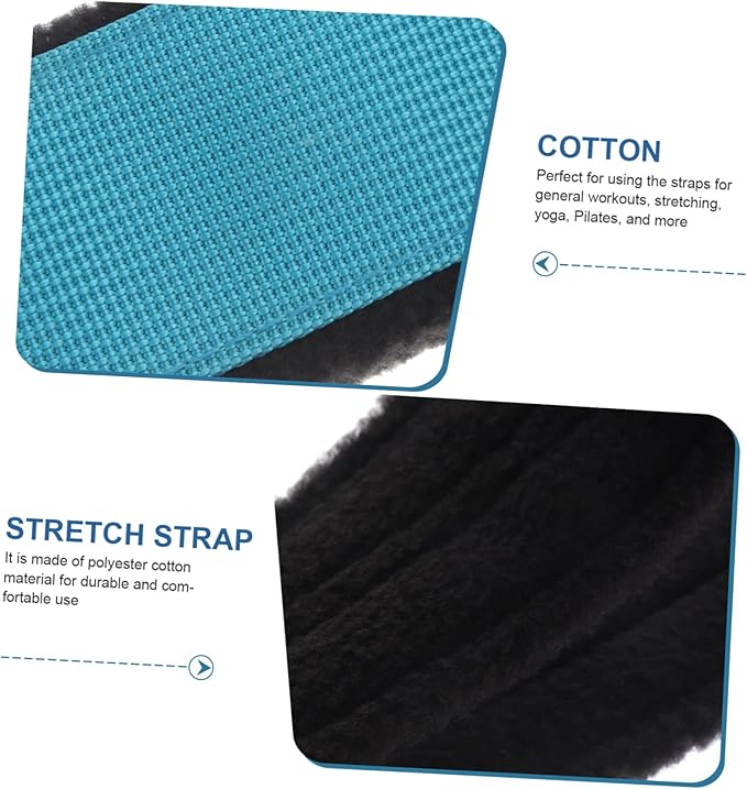 Balacoo 2pcs Multi-Functional Yoga Straps for Stretching and Flexibility Training Material for Resistance Exercises and and Lake