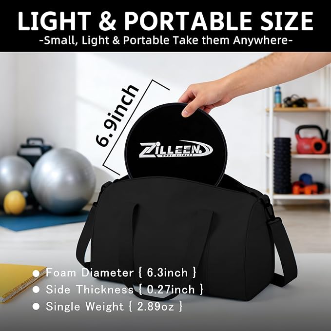 ZILLEEN Exercise Sliders for Working Out Fitness Discs for Pilates Women Men, 2 Pack