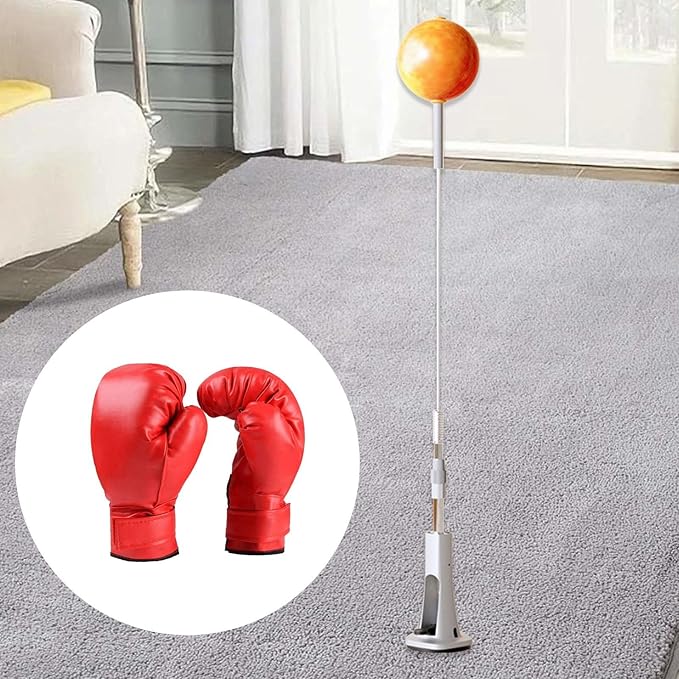 Generic Boxing Reaction Ball, Punching Ball, Adjustable with Stand and Boxing Gloves Workout MMA Boxing Reflex Ball, Stable