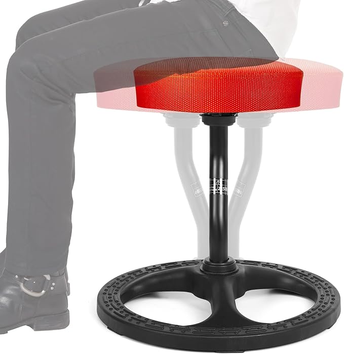 ADHD Chair for Kids, Yoga Chairs for Adults, Wobble Stool Active Flexible Seating Desk Chair with Non-Slip Base and Washable Seat Cover for Stability, Balance, Yoga, Office, School, Classroom