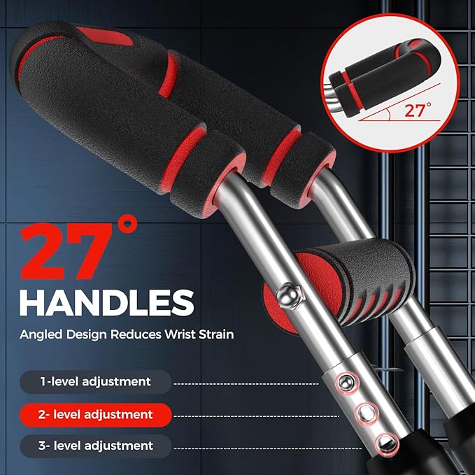 Twister Arm Trainer, Chest Workout Equipment for Men & Women Adjustable 5 Resistance Levels (40-130 lbs), Ergonomic Home Gym Strength Trainer with Anti-Slip Handles & Carry Bag