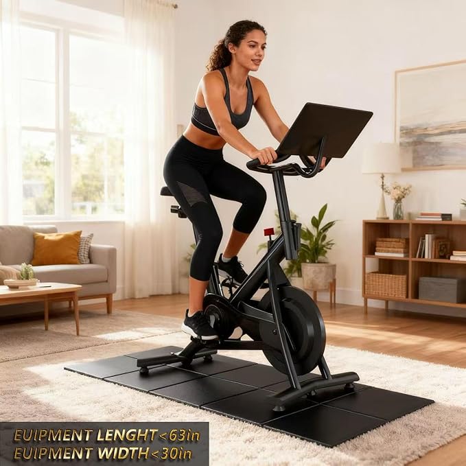 Foldable Treadmill Walking Pad Mat for Carpet Floors,67" x 30" 6mm Thick Treadmill Mat for Hardwood Floor,Indoor Exercise Stationary Bike,Elipitial, Gym Equipment, Noise Shock Absorption