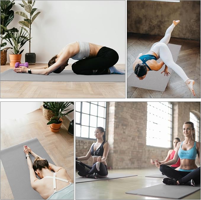 3 Pack Hot Yoga Towels with Plum Blossom Dots, Dark Grey Non-Slip Yoga Mat Towel, Super-Absorbent Soft Suede Microfiber Towel for Hot Yoga, Pilates, Bikram and Exercise Workout(24" x72",Dark Grey)