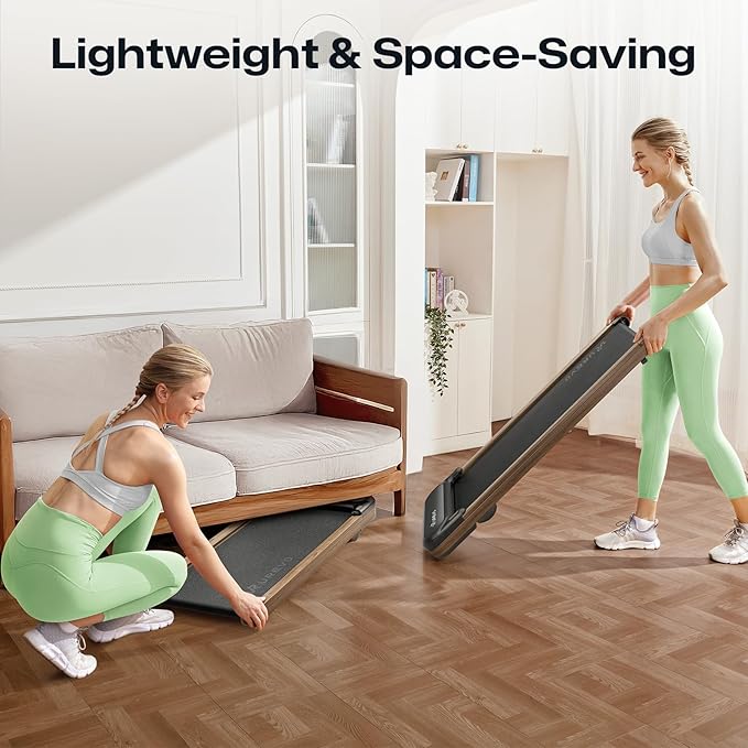 UREVO Smart Walking Pad, Standing Desk Treadmill with Double Shock Absorption, Quiet Operation, Workout APP with Track Insights and MIIT Mode, Plug and Play, Remote or APP Control for Home Office