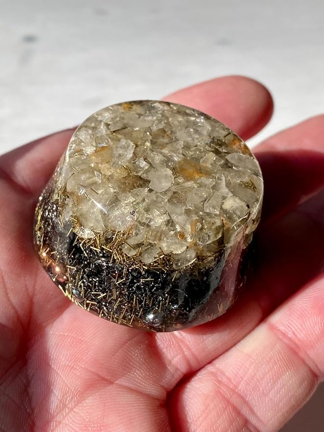 Citrine Orgone Generator Energy Accumulator 528Hz/7.83Hz/Advance Harmonics Many Beautiful Ingredients and Colors! (Citrine)