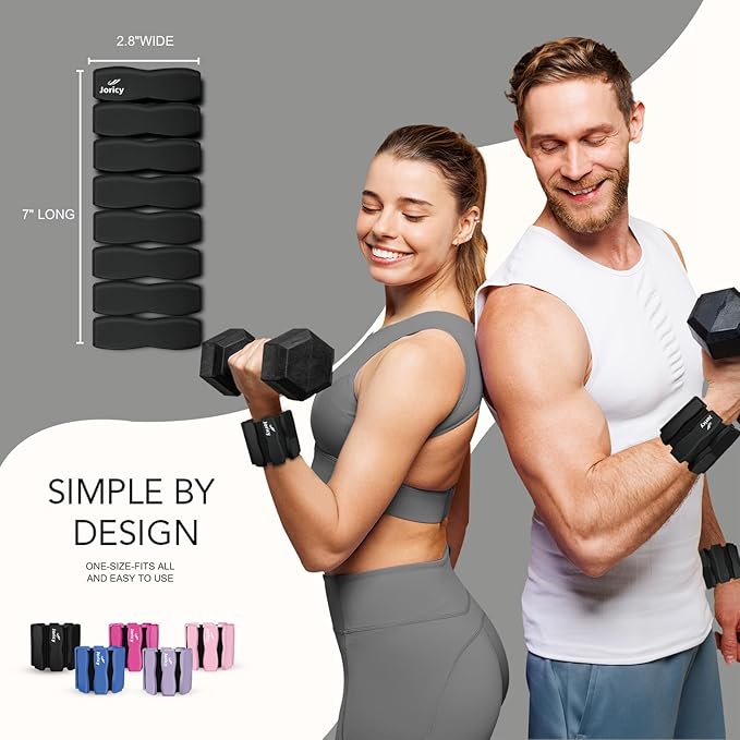 Wrist Ankle Weights for Women Men, Leg Arm Wrist Weights Bangles 1lb*2 1.5lb*2 2lb*2Wearable Weights Pilates Weighted Bracelet for Strength Training Walking Swimming Exercises Yoga Physical Therapy