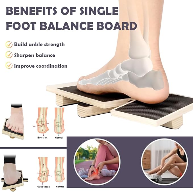 Rocker Board for Physical Therapy | Professional Adult Balance Board | Anti-Slip Wood Standing Desk Balance Board for Core Strength, BAPS & Slack Board Alternative (Suitable for Men & Women)