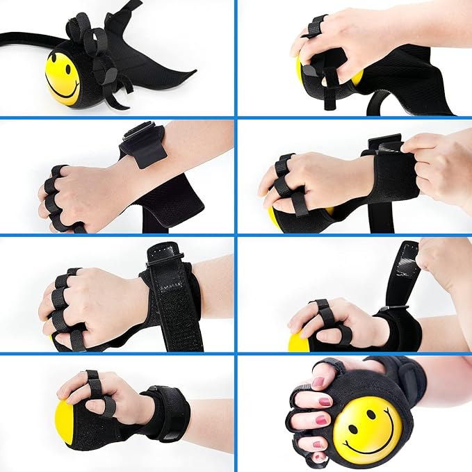 Anti-spasticity Ball Splint Hand Finger for Hand Stroke Hemiplegia Finger Recovery Spasm Dystonia Hemiplegia Finger Training Hand Functional Impairment for Children and Men and Women (Large)