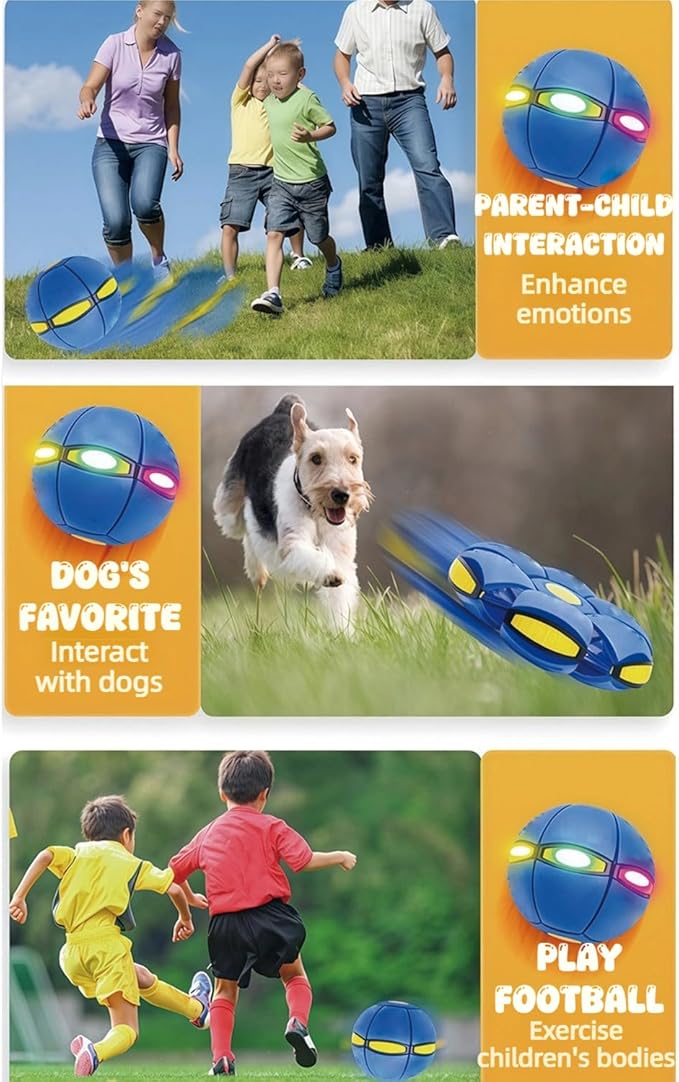 Magic Bouncing Ball, Children's Bouncing Ball, Automatic Rebound Double The Fun, Magics Flying Saucer (3 Light,Light Pink)