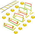 TNZMART Agility Hurdles, Adjustable Training Hurdles with 4 Heights and 3 High Visibility Colors for Soccer, Agility and Fitness Training