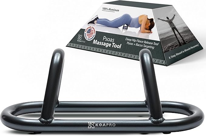 KOA KOAPRO Psoas and Hip Hook Release Tool for Iliacus and Hip Flexor; Alleviate Pain and Tension, Targeted Deep Tissue Massager for Back, Core, Iliopsoas, Piriformis etc., Boost Relief and Recovery