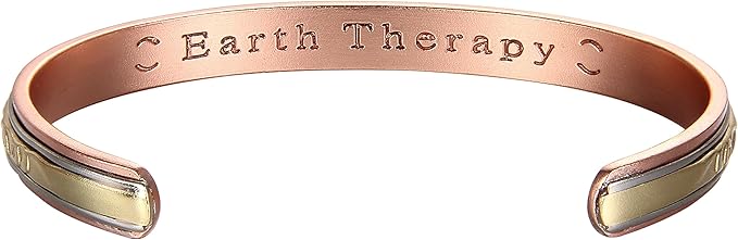 Pure Copper Magnetic Minimalist Bracelet - Adjustable Fleur D'OR Style - Ultra Strength Magnets - Unisex - Earth Therapy