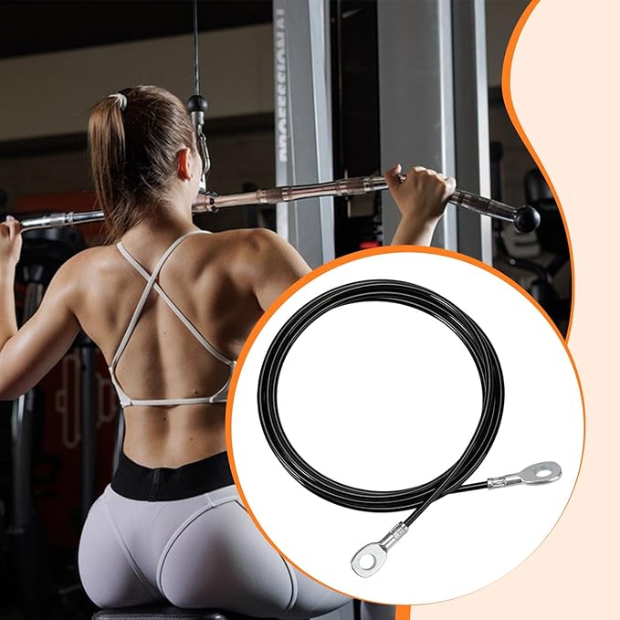 Fitness Pulley Cable Attachment, Direct Replaces, Sturdy Replacement Rope Cable Machine Accesory for Home Strength Equipment