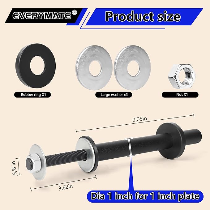 EVERYMATE Weight Plate Storage Rack, Olympic Weight Plate Holder, Bumper Plate Storage, Home Gym Organizer